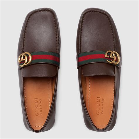 gucci leather driver with web review|Gucci driver shoes for men.